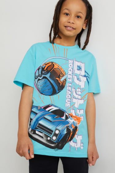 Copii - Rocket League - tricou cu mânecă scurtă - turcoaz
