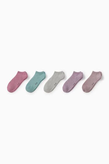 Kinder Mädchen - Multipack 5er - Sneakersocken - rosa