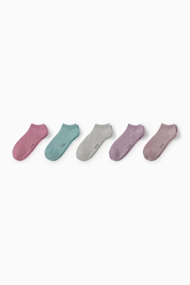 Children - Multipack of 5 - trainer socks - rose