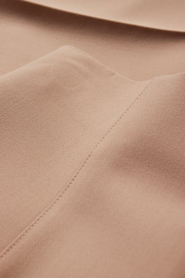 Dames - Broek - high waist - wide leg - beige