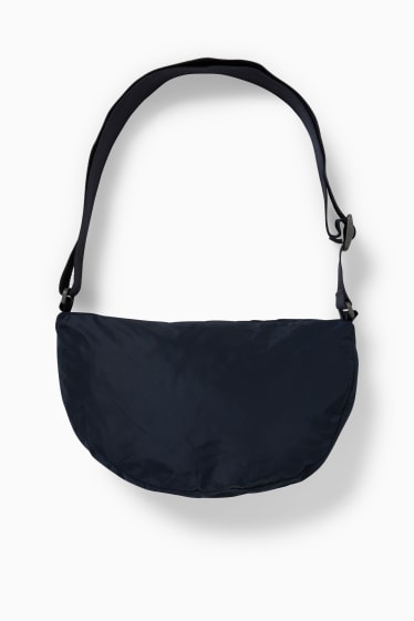 Donna - Giacca con cappuccio e borsa - pieghevole - blu scuro