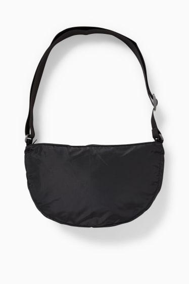 Kobiety - Kurtka z kapturem i torbą - składane - czarny