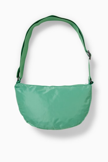 Kobiety - Kurtka z kapturem i torbą - składane - zielony