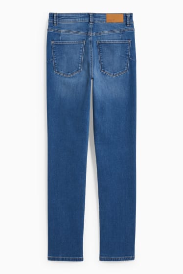 Kobiety - Slim jeans - wysoki stan - dżinsy modelujące - LYCRA® - dżins-jasnoniebieski