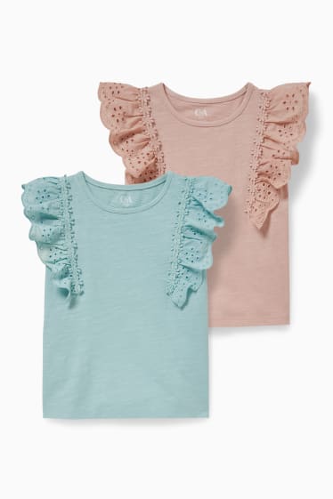 Kinderen - Set van 2 - T-shirt - roze