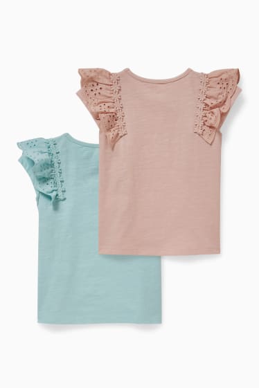 Kinderen - Set van 2 - T-shirt - roze