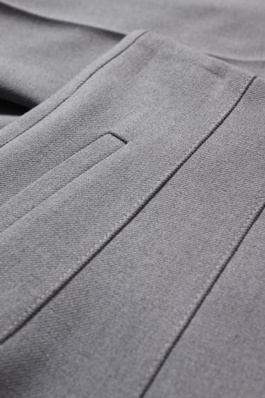 Dona - Pantalons de tela - high waist - tapered fit - gris clar jaspiat