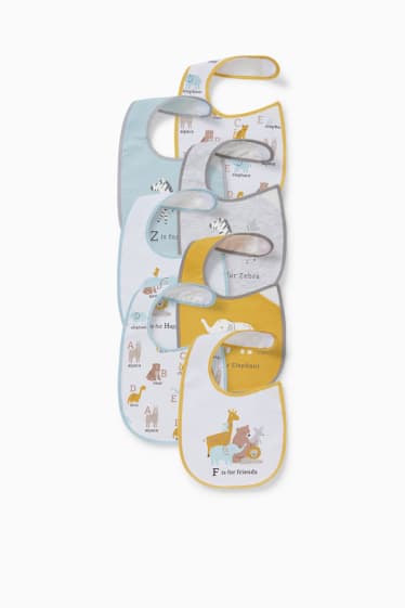 Unisex - Confezione da 7 - bavaglino per neonati - bianco