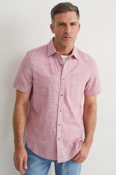 Heren - Overhemd - regular fit - kent - roze