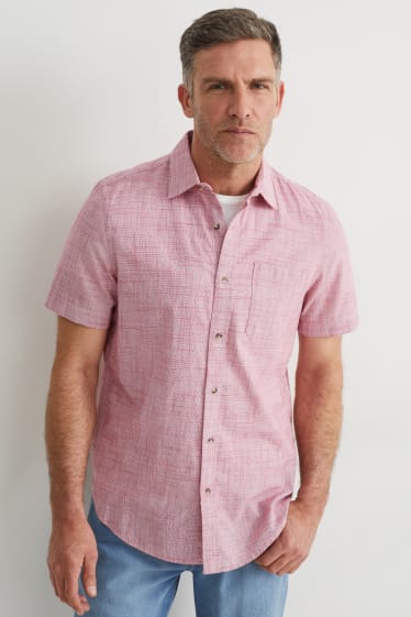 Hommes - Chemise - regular fit - col kent - rose