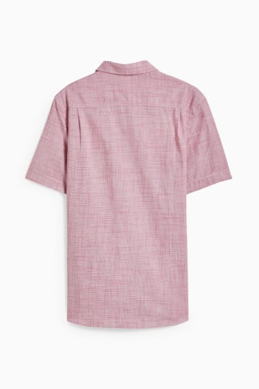 Pánské - Košile - regular fit - kent - růžová