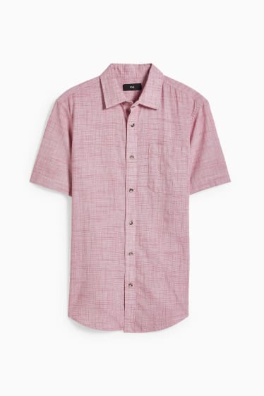 Hommes - Chemise - regular fit - col kent - rose