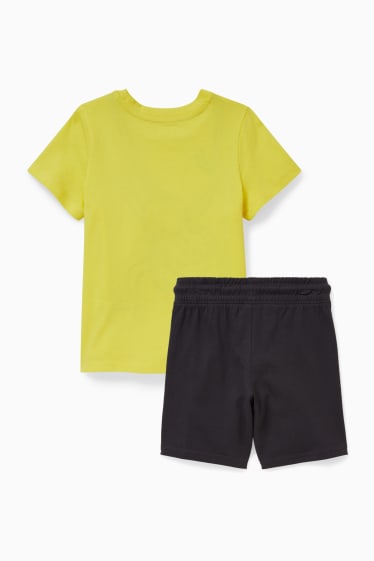 Kinderen: jongens - Set - T-shirt en short - 2-delig - geel