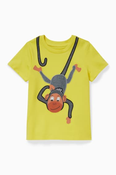 Dzieci - Zestaw - koszulka z krótkim rękawem i szorty - 2 części - żółty