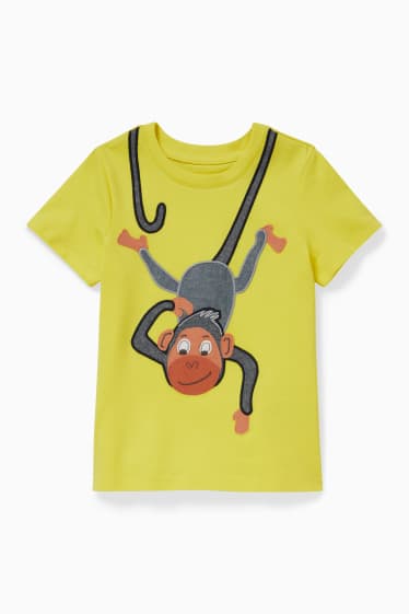 Kinderen: jongens - Set - T-shirt en short - 2-delig - geel