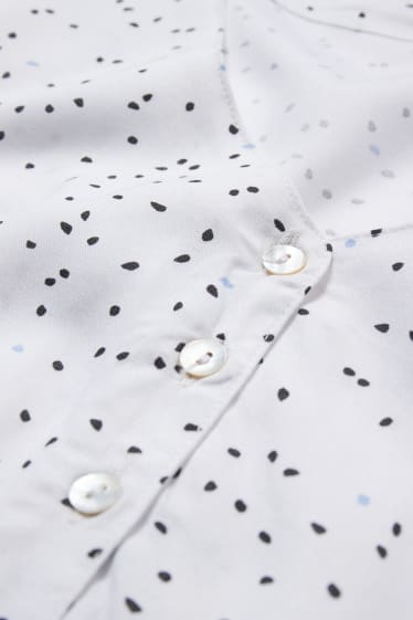 Donna - Blusa per allattamento - a pois - bianco