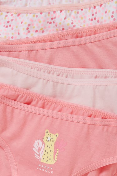 Kinderen - Set van 5 - slip - roze