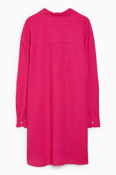 Donna - Blusa - misto lino - fucsia