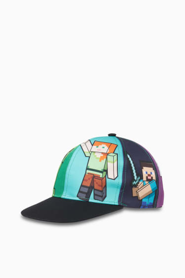 Kinder - Minecraft - Baseballcap - schwarz