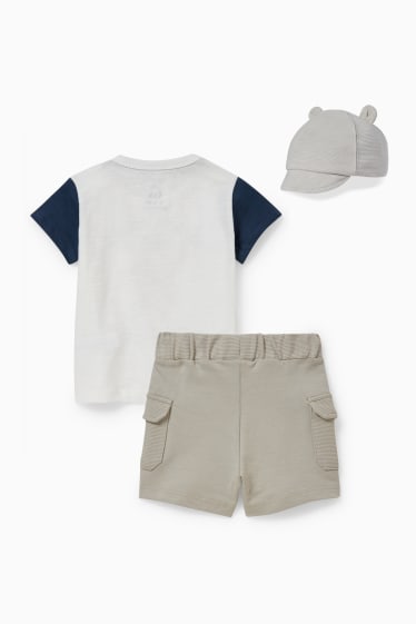 Babys - Baby-Outfit - 3 teilig - grau