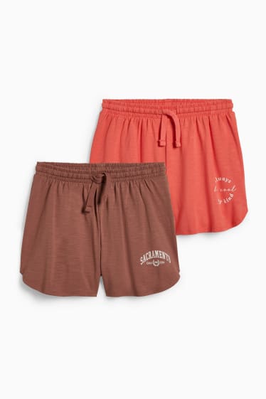 Niños - Pack de 2 - shorts - marrón