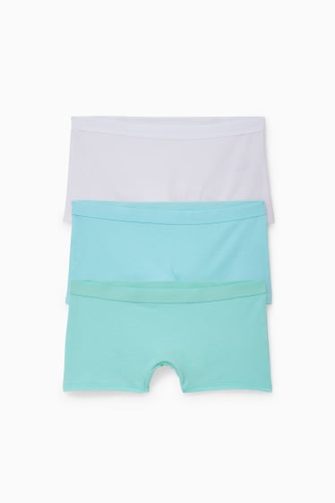 Enfants filles - Lot de 3 - caleçons - turquoise clair