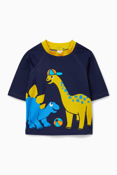 Babys - Dino - baby-UV-zwemoutfit - LYCRA® XTRA LIFE™ - 3-delig - donkerblauw