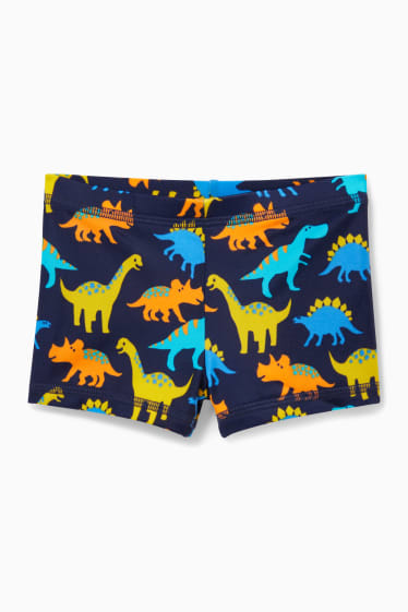 Bébés - Dinosaures - tenue de bain UV pour bébé - LYCRA® XTRA LIFE™ - 3 pièces - bleu foncé