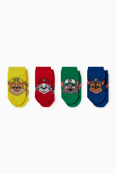 Kinder - Multipack 4er - PAW Patrol - Sneakersocken mit Motiv - rot