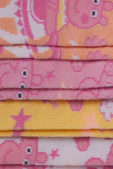 Kinder Mädchen - Multipack 4er - Peppa Wutz - Sneakersocken mit Motiv - orange