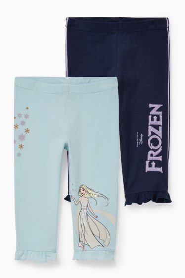 Niños - Pack de 2 - Frozen - leggings - azul claro