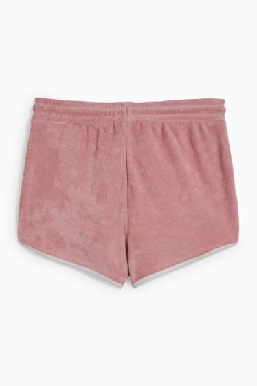 Kinder - Frottee-Shorts - pink