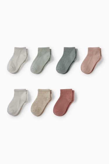 Bébés - Lot de 7 - chaussettes de sport pour bébé - blanc