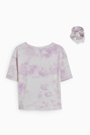 Kinder Mädchen - Harry Potter - Set - Kurzarmshirt und Scrunchie - 2 teilig - hellviolett