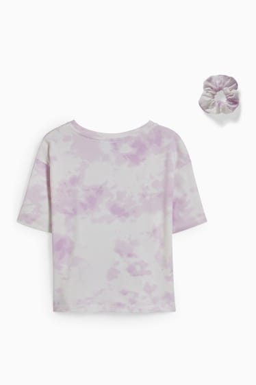 Enfants - Harry Potter - ensemble - T-shirt et chouchou - 2 pièces - violet clair