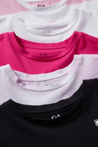 Kinder Mädchen - Multipack 5er - Kurzarmshirt - pink