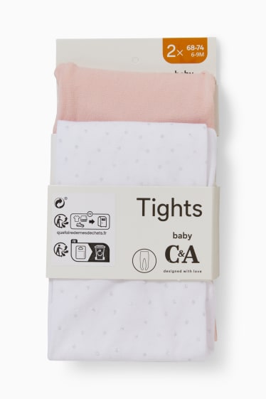 Bébés - Lot de 2 paires - collants fins - 40 DEN - rose