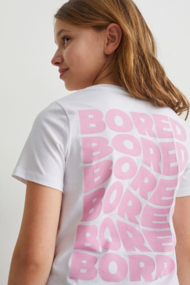 Enfants filles - BORED APE - haut manches courtes - blanc