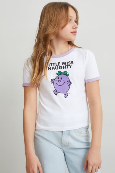 Copii - Mr. Men Little Miss - tricou cu mânecă scurtă - alb