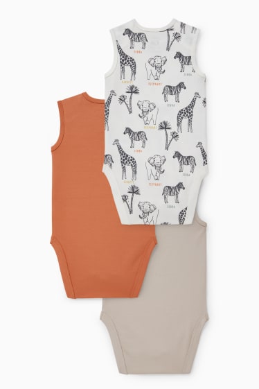 Unisex - Paquet de 3 - bodi per a nadó - beix