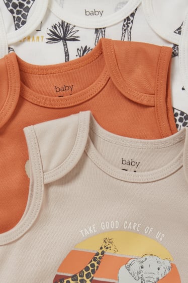 Babies - Multipack of 3 - baby bodysuit - beige