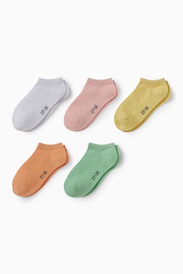 Kinder Mädchen - Multipack 5er - Sneakersocken - rosa