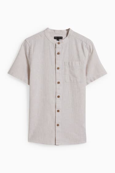 Children - Shirt - linen blend - light beige