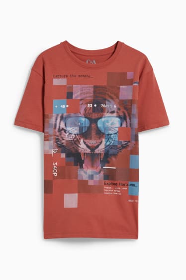 Kinderen - T-shirt - donker oranje