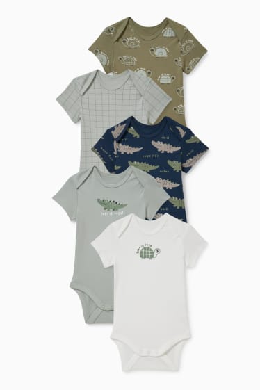 Baby Jungen - Multipack 5er - Baby-Body - weiß