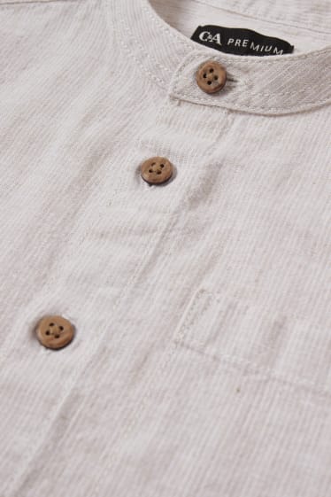 Bambini - Camicia - misto lino - beige chiaro