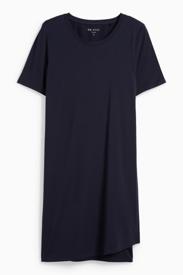 Damen - Umstands-T-Shirt-Kleid - dunkelblau