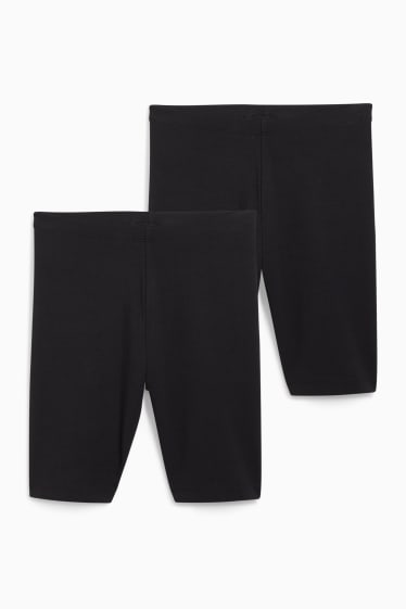 Niños - Pack de 2 - pantalones de ciclista - negro