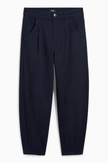 Damen - Hose - Mid Waist - Tapered Fit - dunkelblau