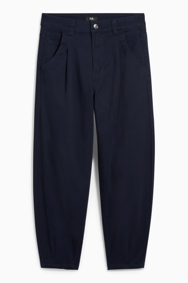 Donna - Pantaloni - vita media - tapered fit - blu scuro